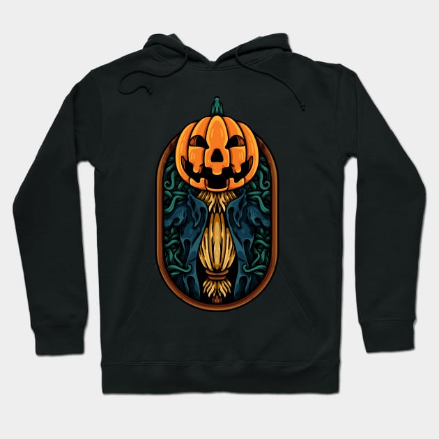 Pumpkin Scare Crow Hoodie by andhiika